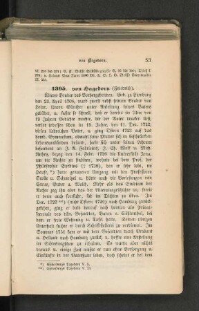 1395. von Hagedorn (Friedrich).