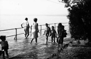 Bregenz: Überschwemmter Landungssteg