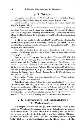 § 13. Vektoren.