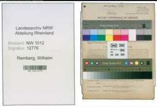 Entnazifizierung Wilhelm Remberg , geb. 26.02.1893 (Sparkassenangest.)