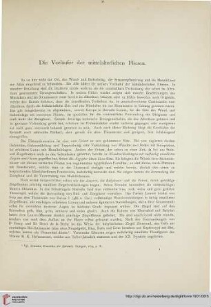 Die Vorläufer der mittelalterlichen Fliesen