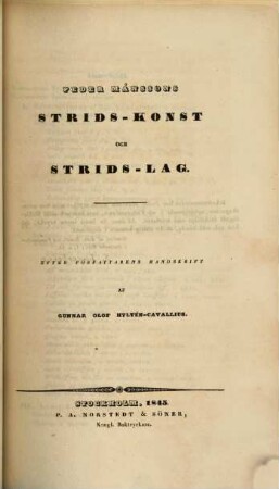 Strids-konst och strids-lag