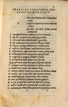Hoc volumine continentur Poetae tres egregii primum in lucem editi : Gratii qui Augusto Principe floruit, de venatione lib. I. ; ...