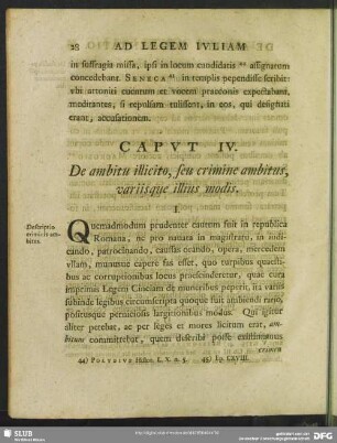 Caput IV. De illicito, seu crimine ambitus, variisque illius modis