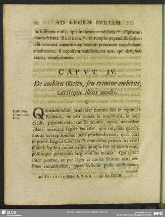 Caput IV. De illicito, seu crimine ambitus, variisque illius modis