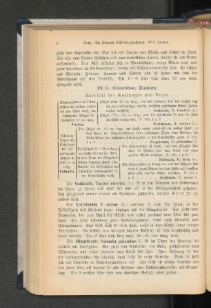 IV.3. Columae, Tauben.