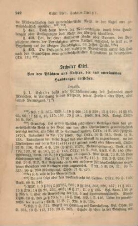 Sechster Titel. Von den Pflichten und Rechten, die aus unerlaubten Handlungen entstehen