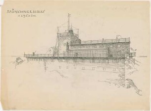 Döllgast, Hans; Zugspitze; Münchner Haus - Perspektivische Ansicht
