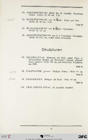 Skulpturen (Nr. 97-100)