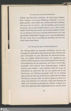 Die Präludien Der »Neuen Bewegung«