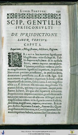 De Jurisdictione Liber Tertius.