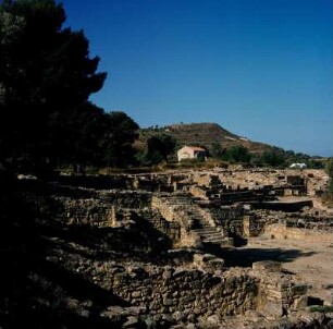 Agia Triada. Palastterrassen : Agia Triada. Palastterrassen. Blick aus dem Marktbereich auf die Palastterrassen