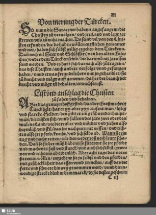 List und anschlag die Christen zu fahen und behalten