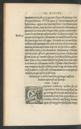 Develatur Lutheri malitia, qui negat mißam bonum opus eße et sacrificium. Cap. 5.