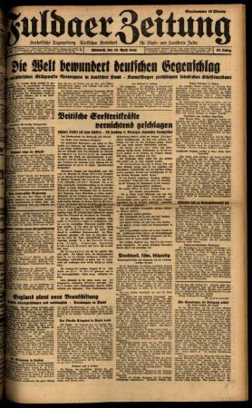 Ausgabe vom Mittwoch, den 10. April 1940.