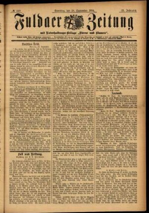 Ausgabe vom Samstag, den 29. September 1894.
