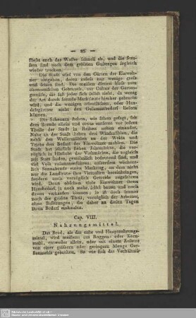 Cap. VIII. Nahrungsmittel