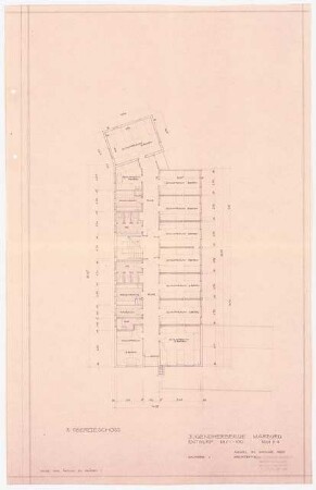 Jugendherberge, Marburg: Grundriss 3.OG 1:100