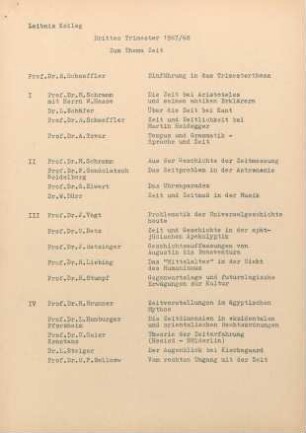 Drittes Trimester 1967/1968