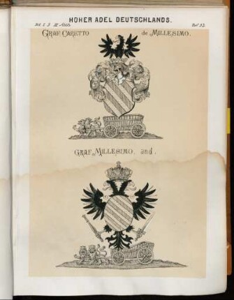 Taf. 33. Graf Caretto de Millesimo. - Graf Millesimo, and: