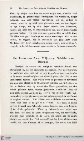 Het leven van Aert Mijtens, Schilder van Brussel