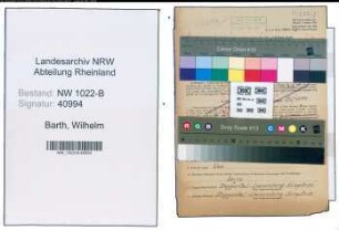 Entnazifizierung Wilhelm Barth , geb. 24.08.1902 (Fahrer)