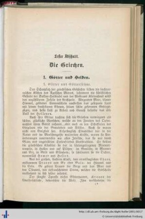 I. Götter und Helden.
