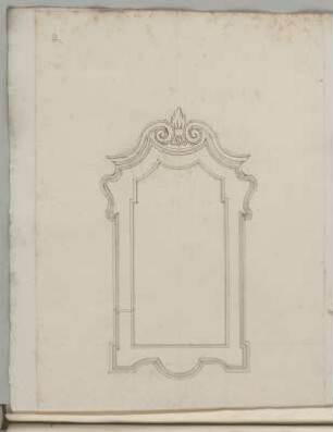 Fenster, Aufriss : Fenster, Aufriss, unbekannter Zeichner, 1. Hälfte 18. Jh. Feder, Graphit/Papier. 26,1 x 38 cm.