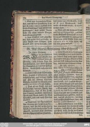 IX. Auf Mariä Reinigung, oder Lichmeß
