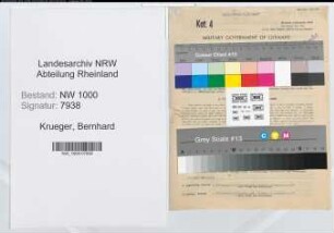 Entnazifizierung Bernhard Krueger, geb. 07.05.1906 (Ingenieur)