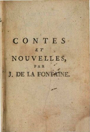 Contes et Nouvelles en vers
