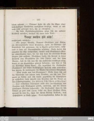 Bange machen gilt nicht!