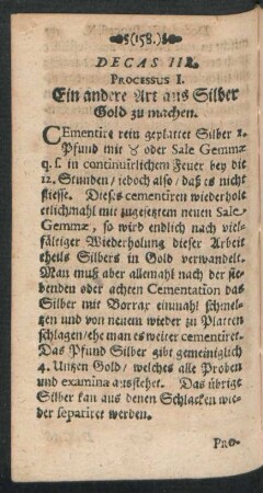 Decas IIX. Processus I. - X.