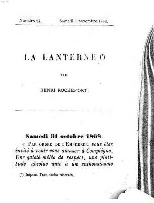 La lanterne. 24. 1868, 7. November
