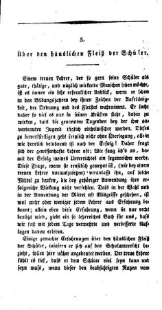 Über den häuslichen Fleiß der Schüler