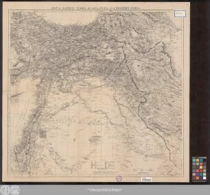 Map of Eastern Turkey in Asia, Syria and Western Persia