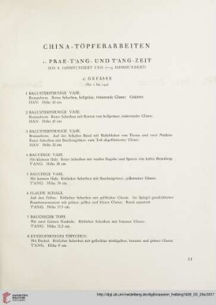 1.Prae-T´ang- und T´ang-Zeit (Nr.1-32)