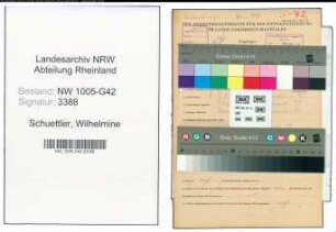 Entnazifizierung Wilhelmine Schuettler , geb. 02.07.1903 ()