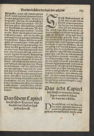 Das sibent Capitel des fünfften tractats/ sagt da aim das schulter bain zerbrochen ist.