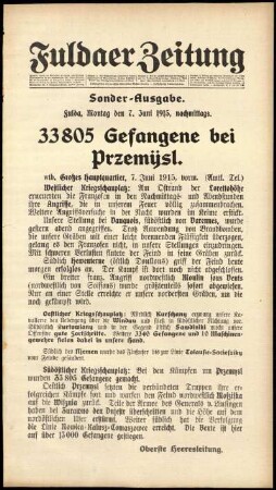 Ausgabe vom Montag, den 07. Juni 1915.