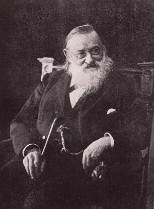 Hermann Krone : Porträt Hermann Krone (1827-1916; Fotograf) im Alter von 80 Jahren. Druck nach Fotografie