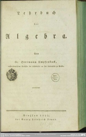 Lehrbuch der Algebra