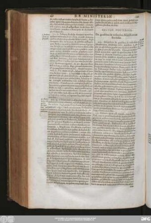 Sectio Posterior. De gradibus & ordinibus Ministrorum Ecclesiae.