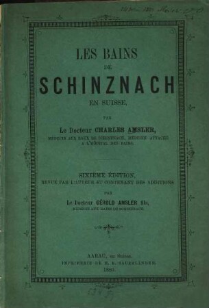Les bains de Schinznach en Suisse