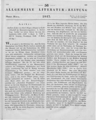 Jürgens, K.: Luther's Leben. Abt. 1. Luther von seiner Geburt bis zum Ablassstreite 1483 - 1517. Bd. 1. Leipzig: Brockhaus 1846