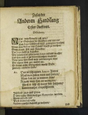 Zusatz der Anderen Handlung [u. a,.]