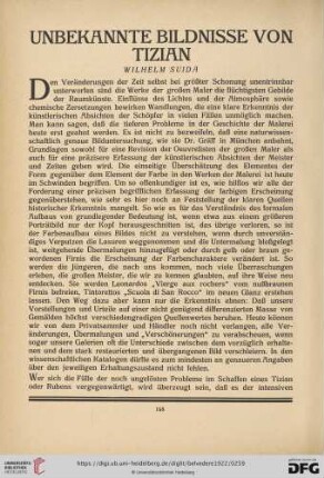 Unbekannte Bildnisse von Tizian
