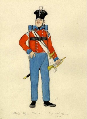 Uniformbild, Infanterist der dänischen Armee (1848-1851)