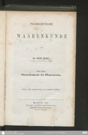 1: Pharmakognosie des Pflanzenreichs