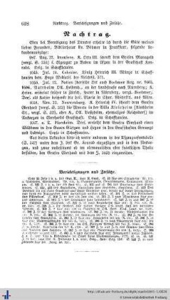 Nachtrag, Berichtigungen und Zusätze.